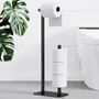 Soporte De Papel Higiénico Negro Para 4 Rollos Antideslizant