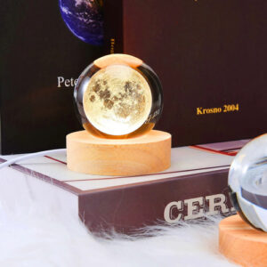 Lámpara De Noche Led Recargable Bola De Cristal Con Luz Colo