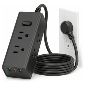 Regleta Multicontacto 9 En 1 1.2m 6 Toma Ca 2 Usb Negro
