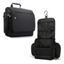 Neceser De Viaje Colgante Unisex Negro Con 18 Compartimentos Negro Diseño De La Tela