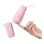 Paraguas De Bolsillo Plegable Ligero Con Protección Uv Y Est Rosa Diseño De La Tela