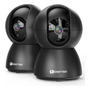 Cámara De Seguridad Interior 2k 3mp Wifi Audio Bidireccional Tv-628-negro(2 Pcs)