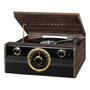 Reproductor De Vinilo Bluetooth 4 En 1 Con Radio Y Altavoces Espresso