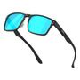Gafas De Sol Polarizadas Fibra De Carbono Azul Modernas Homb