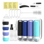 Juego De 24 Botellas De Viaje Silicona Reutilizables Azul