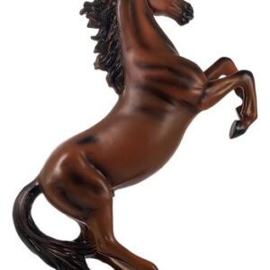 Escultura De Caballo En Salto Decoración Art Déco 30 Cm Café