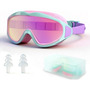 Gafas De Natación Para Niños Ajustables Con Protección Uv Azul/rosa