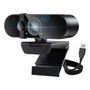 Cámara Web Full Hd 1080p Con Micrófono Para Clases Online Negro