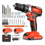 Taladro Inalámbrico 21v 3 En 1 Impacto 45nm Kit Completo
