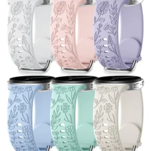 Correas Florales De Silicona Para Galaxy Watch 8 Y 9 6 Pieza