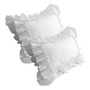 Fundas De Almohada Blancas Vintage Algodón 19x29 Pulgadas 2