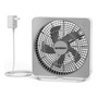 Ventilador De Caja Portátil 10 Pulgadas Silencioso 3 Velocid Blanco Y Gris