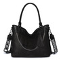 Bolso Hobo De Mujer Grande Piel Vegana Negro Estilo Western Negro Diseño De La Tela Acabado De Los Herrajes Color De La Correa De Hombro