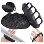 Puños De Entrenamiento Antideslizantes Para Gym Ergonómicos Negro Y Gris Diseño De La Tela Talla Única