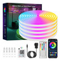 Luces Led Neon Rgb 15 Metros Control Remoto Aplicación Ip67 Color De La Luz