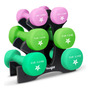 Mancuernas De Neopreno 2-3-5 Lb Juego De 6 Antideslizante Black De 2-3-5 Libras