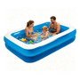 Alberca Inflable Familiar 200x150x50cm Vinilo Jardín Azul Azul