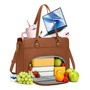 Bolsa Para Laptop Mujer 15.6 Con Lonchera Integrada Marrón