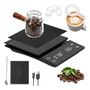 Báscula Digital Cocina Recargable 3000g Precisión 0.3g Negra Negro 0 G