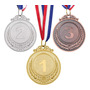Medallas De Metal Doradas Plata Y Bronce 12 Piezas 2 Pulgada