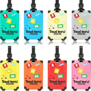 8 Etiquetas Identificadoras Silicona Maletas Viaje Multicolo Multicolor