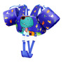 Chaleco De Natación Ajustable Para Niños De 2 A 6 Años Con Correas De Entrepierna - Dinosaurios 22-66 Lbs (2-6 Years)