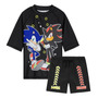 Conjunto De Traje De Baño Infantil 2 Piezas Negro Dibujos An