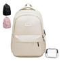 Mochila Impermeable Mujer 32x13x45cm Para Laptop Casual Blanco Liso