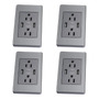 Tomacorriente Usb 2 Puertos Doble Carga 4 Piezas Gris Grey