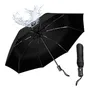 Paraguas Plegable Automático Impermeable Resistente Al Vient Negro Diseño De La Tela