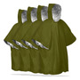 Poncho De Emergencia Impermeable 4 Piezas Manta Térmica Verd Verde