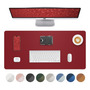 Alfombrilla De Escritorio De Cuero Roja 80 X 40 Cm Antidesli Rojo Diseño Impreso