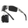 Anteojos De Sol Polarizados Hombre Uv400 Metal Rectangular