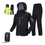 Impermeables Reflectantes Para Moto Adultos Con Capucha Y Pa Negro Neutro