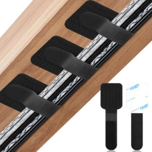 Organizador De Cables Adhesivo 100 Piezas Clips Autoadhesivo Negro