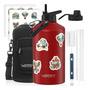 Botella De Agua Aislada 3.8l 48h Fría Libre De Bpa Rojo Rojo