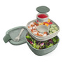 Recipiente Apilable Ensalada Grande 50 Oz Verde Caqui