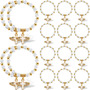 Pulsera Rosario Cruz Con Ala De Ángel Infantil 16 Cm 30 Piez Blanco