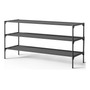 Zapatero De Metal Negro Desmontable 3 Niveles 91x28cm Modern