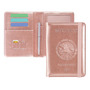 Funda De Pasaporte De Cuero Con Protección Rfid Para Viaje B - Rose Gold R64 - Mx Diseño De La Tela