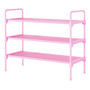 Zapatero Organizador Rosa De Metal 4 Estantes Desmontable
