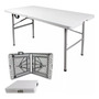 Mesa Plegable Portafolio 1.20 M Plástico Resistente Blanca Blanco