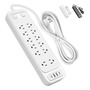 Regleta Multicontacto 12 Tomas 4 Usb 2 Tipo C 1.8 M Blanca Blanco 2