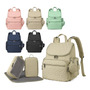 Mochila Pañalera Multifuncional Impermeable Gran Capacidad C Caqui Diseño De La Tela