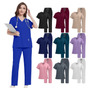 Uniforme Quirúrgico Mujer Pijama Jogger Antifluidos Azul Con Azul