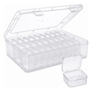 Caja Organizadora Acrílica Con 30 Cajitas Transparentes 21x1