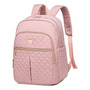 Mochila De Almuerzo Térmica Rosa 20 Litros Para Mujer Rosa Acolchado Con Patrón Rombos