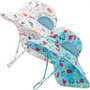 2 Gorras De Sol Para Niños Protección Uv Sombrero Verano Azu Azul/blanco Tamaño Único