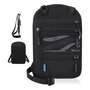 Cartera Antirrobo Para Viaje Con Protección Rfid Y Impermeab Negro Diseño De La Tela