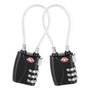 Candado Para Maletas Negro Tsa Set 2 Piezas Combinaciones Negro